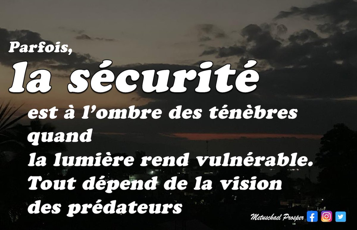 metus_prosper's tweet photo. Parfois, la sécurité est à l'ombre des ténèbres quand la lumière rend vulnérable.
Tout dépend de la vision des prédateurs https://t.co/r4YckOHKLM
