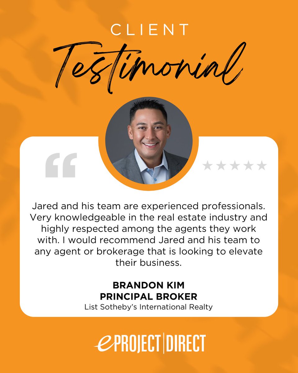 🌟 Client Testimonial 🌟 

"Jared and his team are true pros! Highly knowledgeable &amp; respected in real estate. I recommend them for any agent/brokerage looking to elevate their business." 

Ready to elevate yours? Let's connect! 🏡✨ #RealEstate #ClientLove #Teamwork
