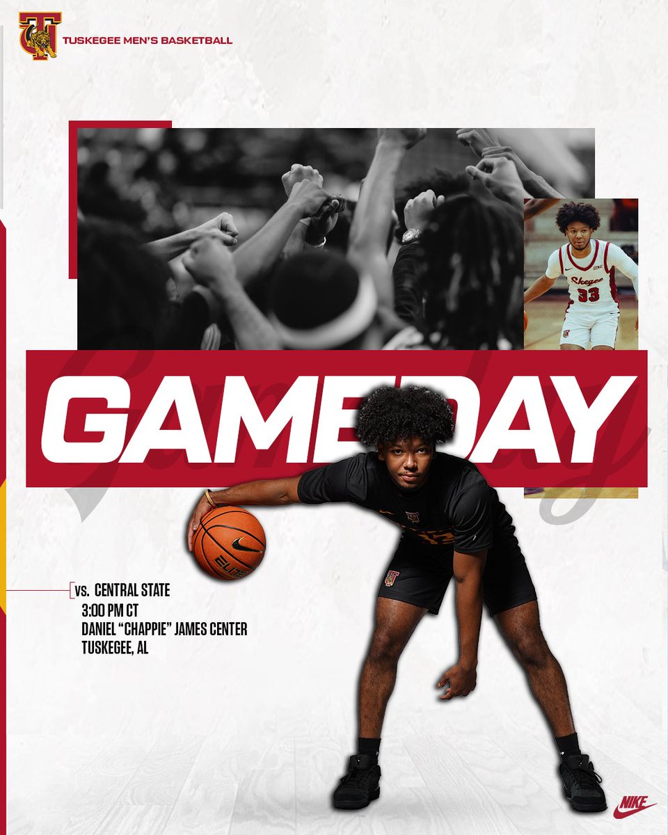 Tuskegee_MBB's tweet photo. GAME DAY! 🏀 The Golden Tigers are back in action today, hosting Central State at 3 PM. Come out and support as they look to build momentum and earn another SIAC win!
#SkegeeMBB l #MyTUAthletics l #WeStandUnited #BeatCSU https://t.co/MK0v1wEBmq