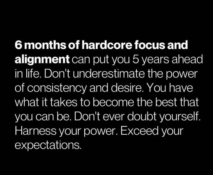 Never doubt yourself.