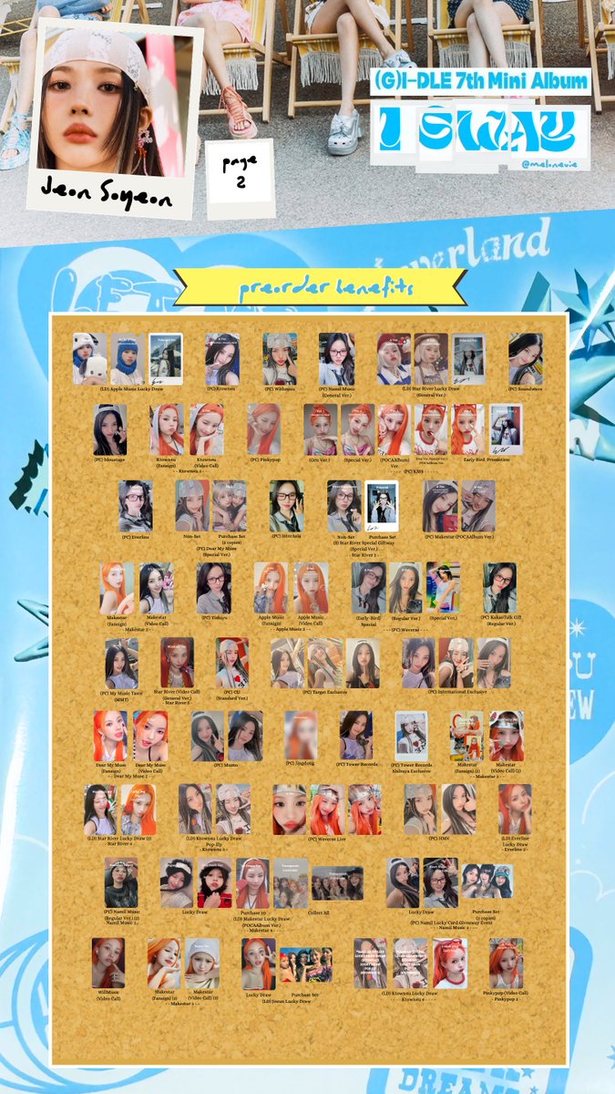 G)I-DLE 'I SWAY' Photocard Template Soyeon + ktown4u 6 (vc), ny7