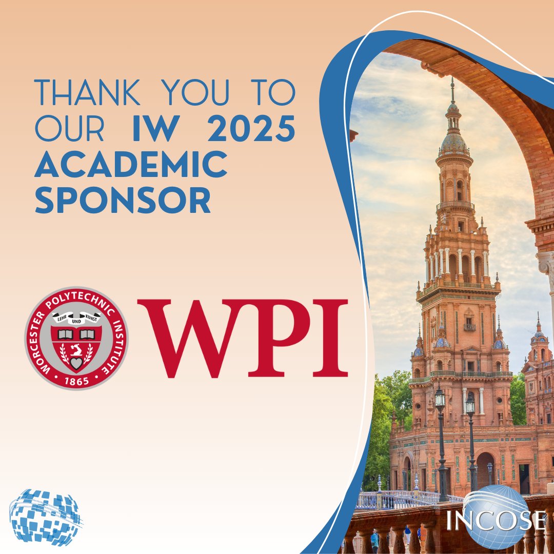 Thank you to <a href="/WPI/">WPI</a>, our Academic sponsor, for their generous support of the #INCOSE International Workshop (#INCOSEIW)! Your contribution makes a difference❤️ ⠀
🔗bit.ly/3OkiObK