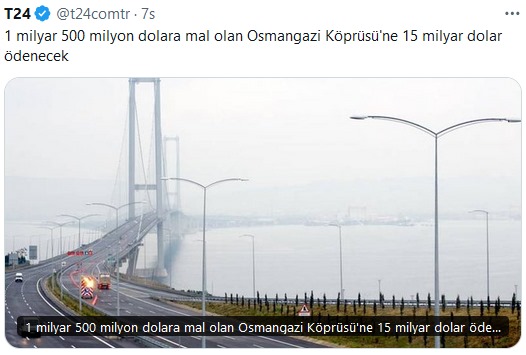 kamilbuke's tweet photo. @AteistRuh @Atasoner____ İşte en büyük Turp burada..
Osman Gazi Köprüsü YID anlaşmasından daha büyük bir turp olamaz.. https://t.co/sI2xaNwLaJ