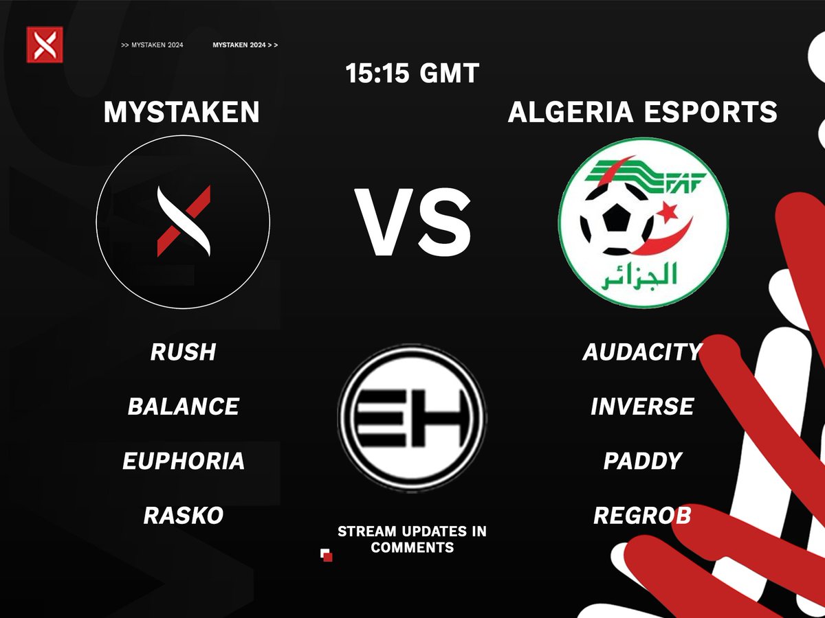 GAME 3 IS COMING UP ON THE MAIN STAGE!!!

Time for the boys to show us what they got!!!

twitch.tv/theesportshub

#mystakenstrong