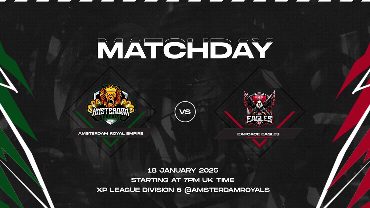 ⚔️MATCHDAY⚔️

AR EMPIRE🆚EX-FORCE EAGLES

7PM UK

@XP_Europe DIV6️⃣