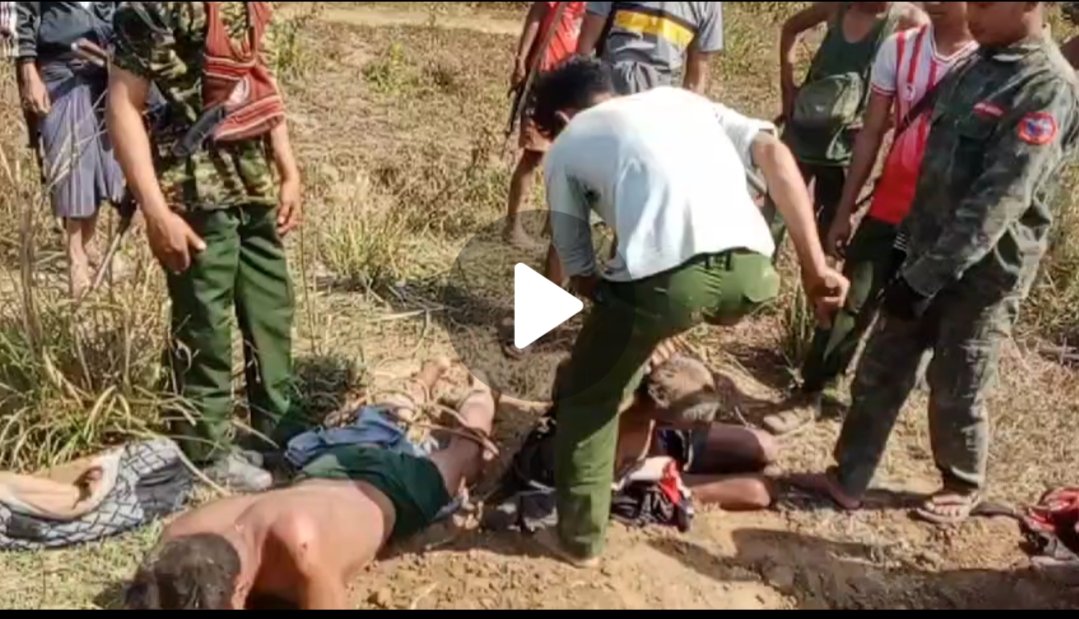 1/3 
In a leaked video footage, the members of #ArakanArmy_AA mercilessly slau***ing and bur*ing prisoners of war alive. The victims looked like #Myanmar junta forces and date and location of the incident need to be identified. 

So my questions is... 
The so called leading media