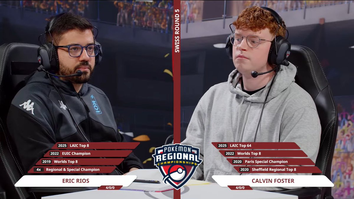 VGC_FR's tweet photo. Championnats Régionaux de Birmingham - Jour 1 - Ronde 05
Calvin FOSTER 🇬🇧 affronte Eric RIOS 🇪🇸 en stream et l'emporte 2 à 1.
Suivez la compétition avec nous sur : https://t.co/UUs1TmJBlT
#PokemonEcarlateViolet #PlayPokemon #Pokemon #vgc #vgctours #vgcreports #vgcbrackets #regional #Birmingham #championshipseries #championshipseries2025 #saison2025 #season2025 #jour1 #day1 #wcs #roadtowcs #ronde05 #round05 @riopaser @MovistarKOI @calvonix