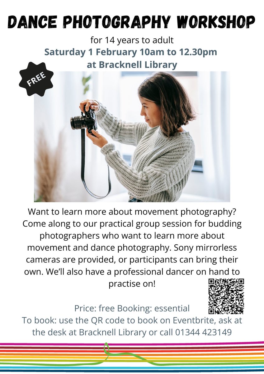 Join Bracknell Library in association with the Black British Ballet for a FREE dance photography workshop
Book your place in the library or call 01344 423149 or book online eventbrite.com/e/dance-photog…
#photograghy #library #bracknell