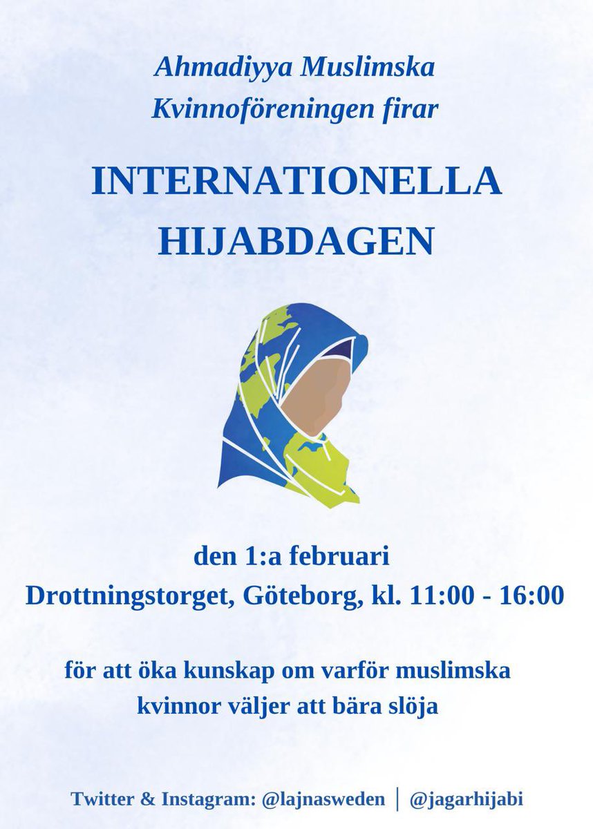 JagArHijabi's tweet photo. I Göteborg kan ni träffa oss på Drottningstorget där vi välkomnar till en spännande utställning med aktiviteter för både vuxna och barn #jagarhijabi https://t.co/U881JuCA1c