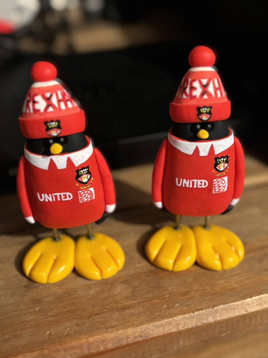 Diolch yn fawr, <a href="/benford_phil/">The Footy Bird Shop</a> for these. One of them will be heading back to Michigan with me. <a href="/Wrexham_AFC/">Wrexham AFC</a> #footybirds