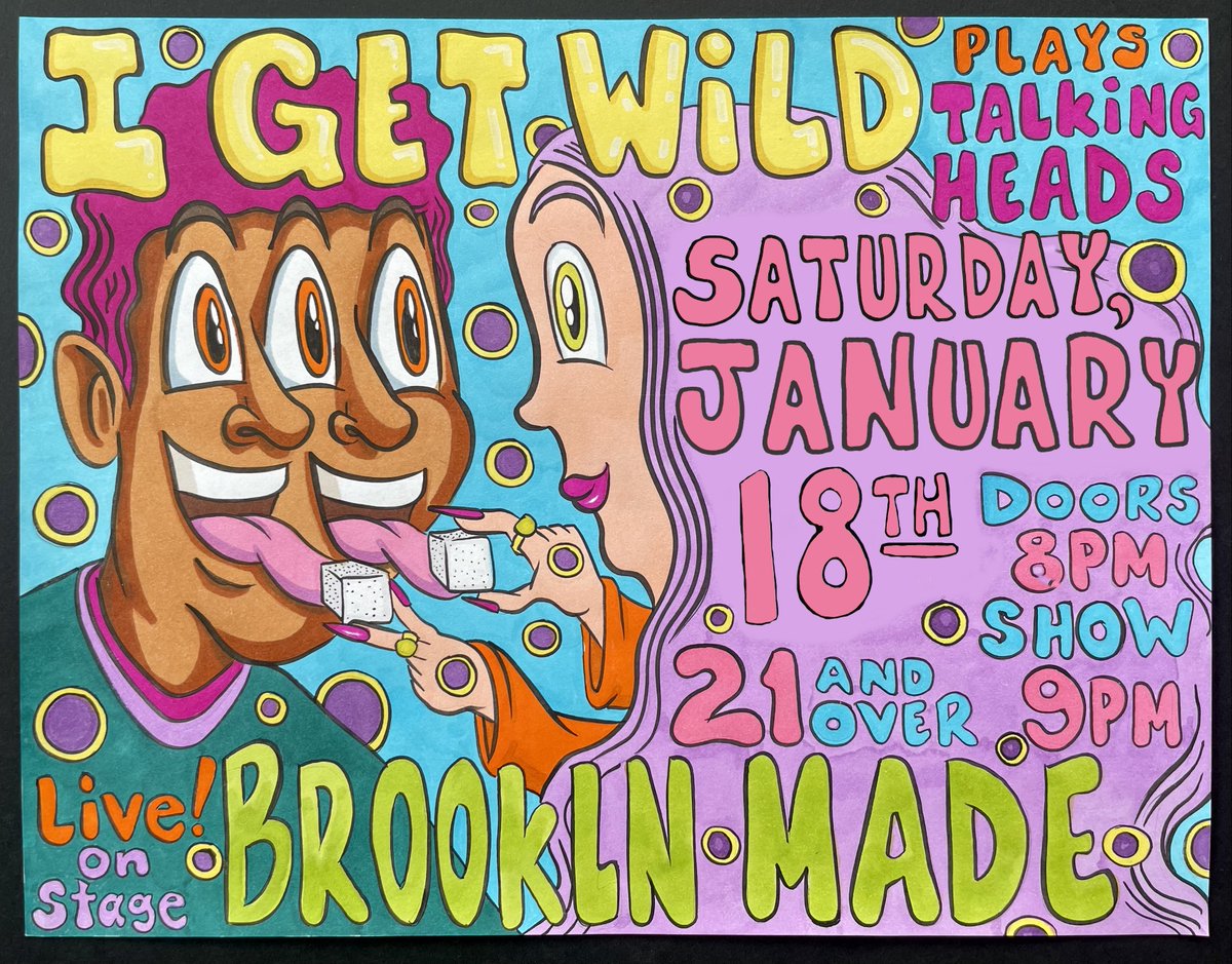 Tonight: I Get Wild Plays Talking Heads at Brooklyn Made. Get your tickets: bit.ly/4dmm2GY