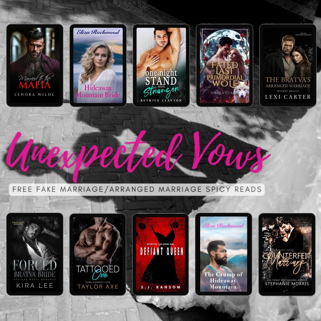 Unexpected Vows - Grab them all here: books.bookfunnel.com/unexpected_vow…

Free fake/arranged marriage romance novels. I'm excited to be a part of this promo.