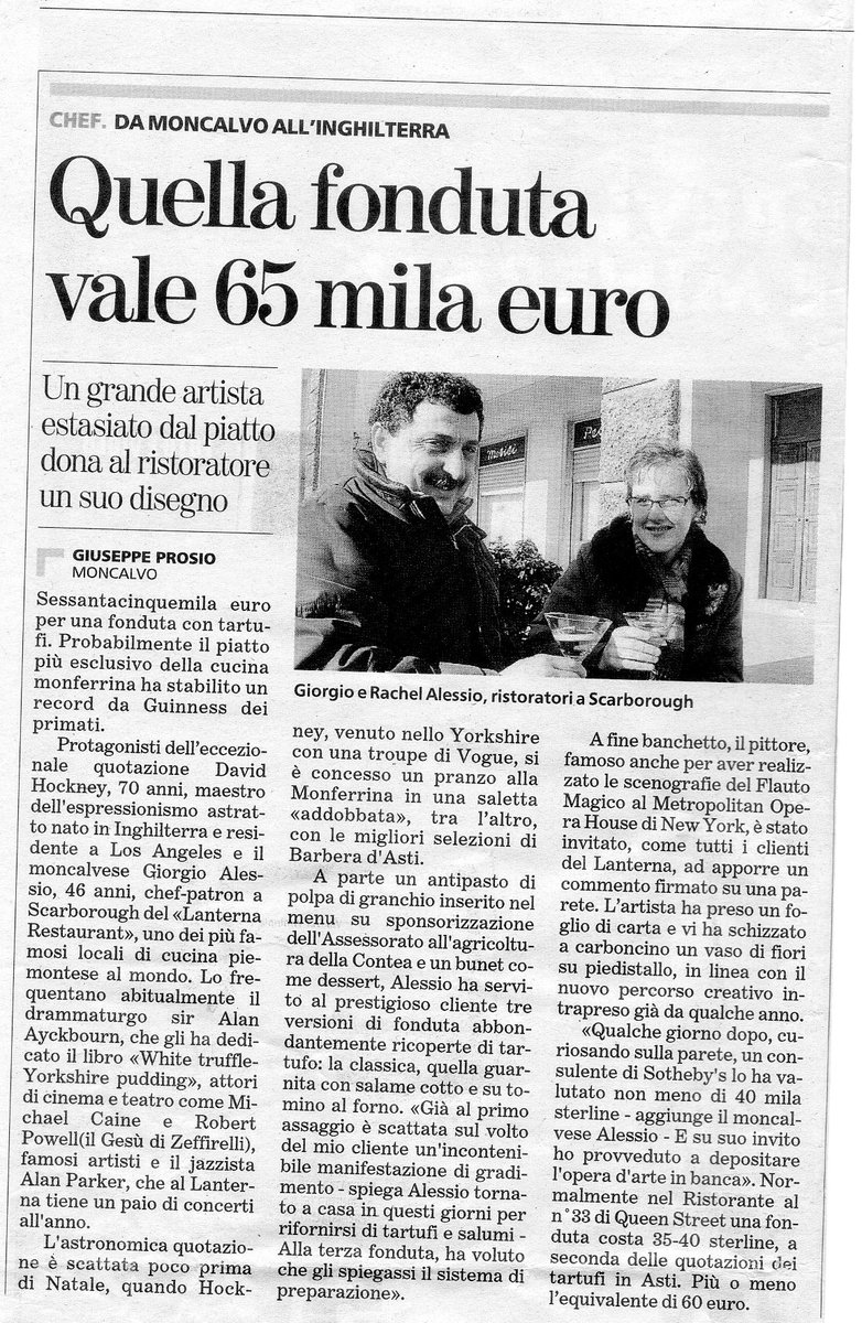 From the great Giuseppe prosio 🍴