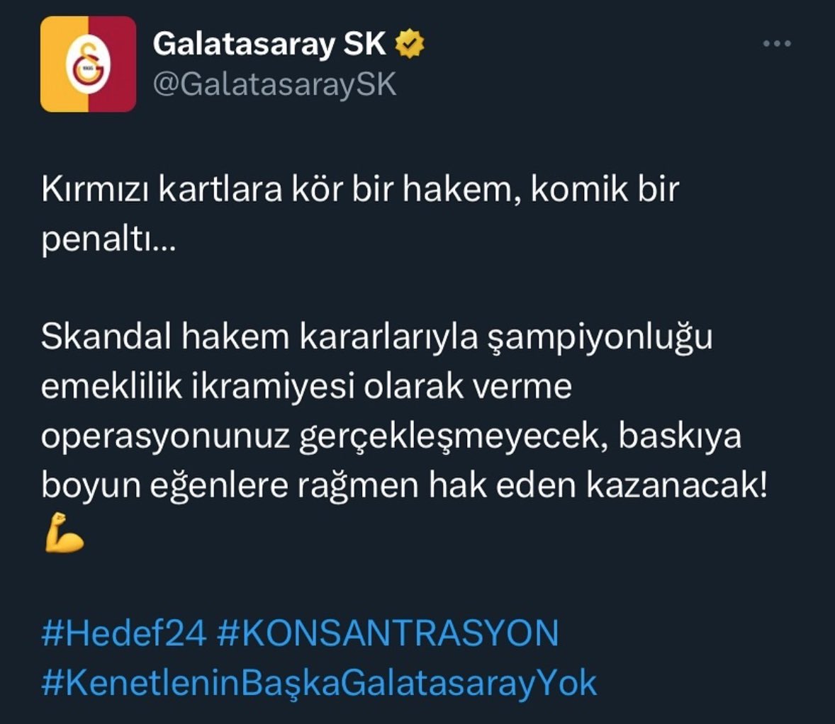 DegajSportscom's tweet photo. İLGİNÇ İSTATİSTİK

Galatasaray ligde puan kaybettiği son 8 maçın tamamının ardından resmi hesabından açıklama yayınladı. 

Son 3 senede ise hakem, federasyon veya rakiplerle ilgili toplam 39 açıklama yayınladı. https://t.co/ALjDbkPVX4