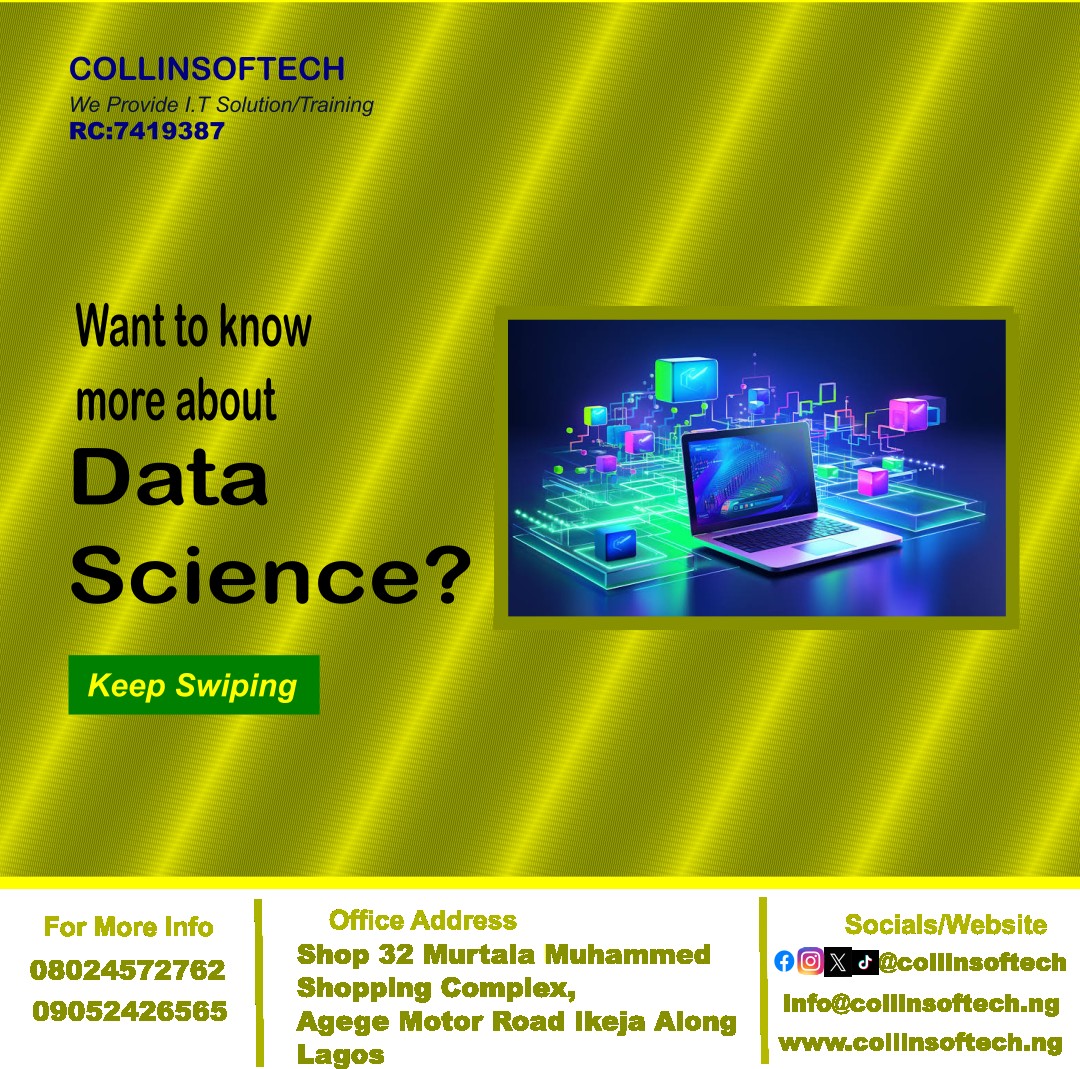 collinsoftech's tweet image. Have you been asking what exactly is Data Science and the prerequisites to become a data scientist?

Then join us @ #collinsoftech
For professional course of data science.

#dataanalysis
#machinelearning
#dataanalytics
#TechSkills
#fypシ゚viralシfypシ゚viralシalシ
#trendingpost