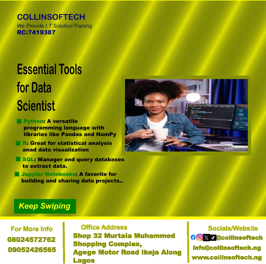 collinsoftech's tweet image. Have you been asking what exactly is Data Science and the prerequisites to become a data scientist?

Then join us @ #collinsoftech
For professional course of data science.

#dataanalysis
#machinelearning
#dataanalytics
#TechSkills
#fypシ゚viralシfypシ゚viralシalシ
#trendingpost