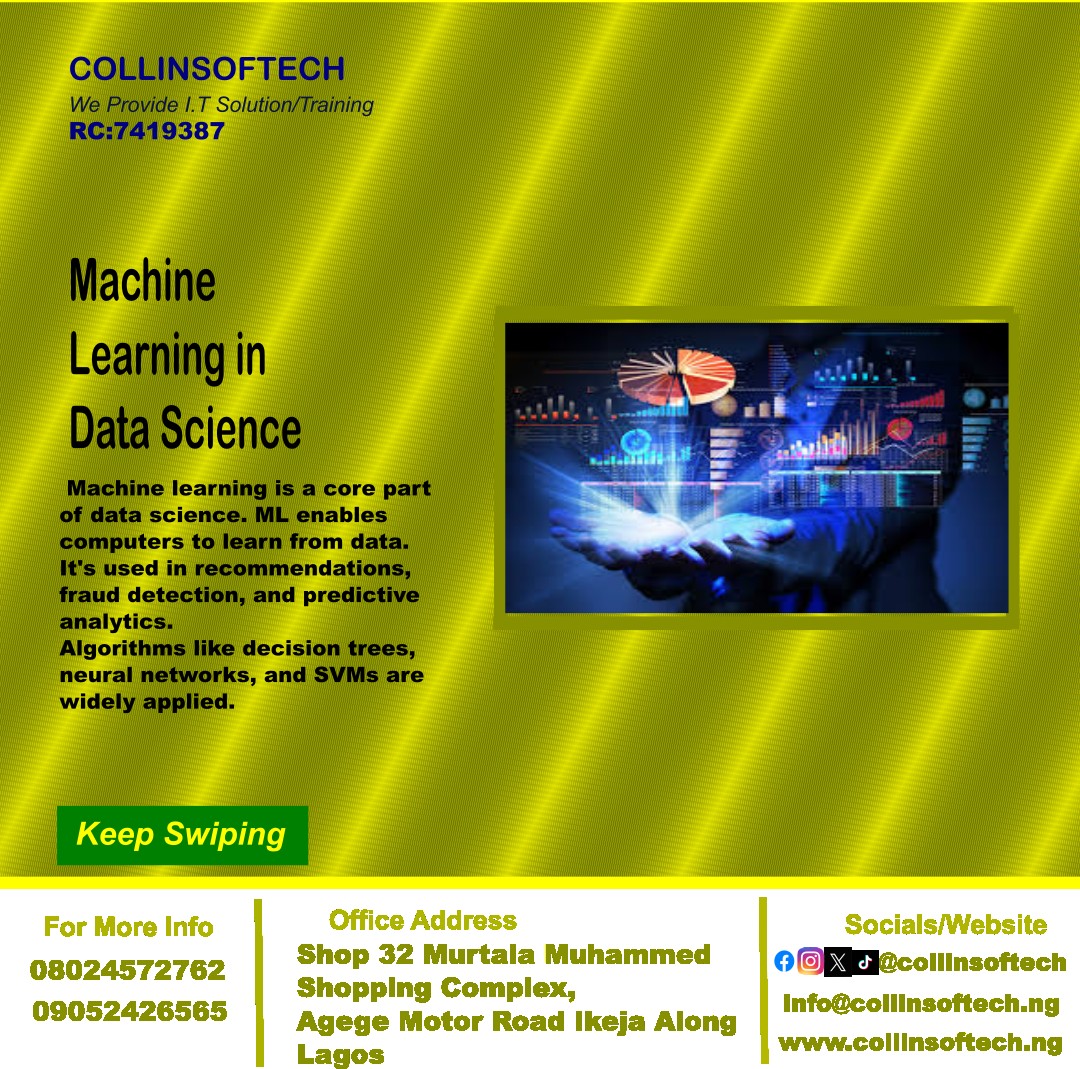 collinsoftech's tweet image. Have you been asking what exactly is Data Science and the prerequisites to become a data scientist?

Then join us @ #collinsoftech
For professional course of data science.

#dataanalysis
#machinelearning
#dataanalytics
#TechSkills
#fypシ゚viralシfypシ゚viralシalシ
#trendingpost