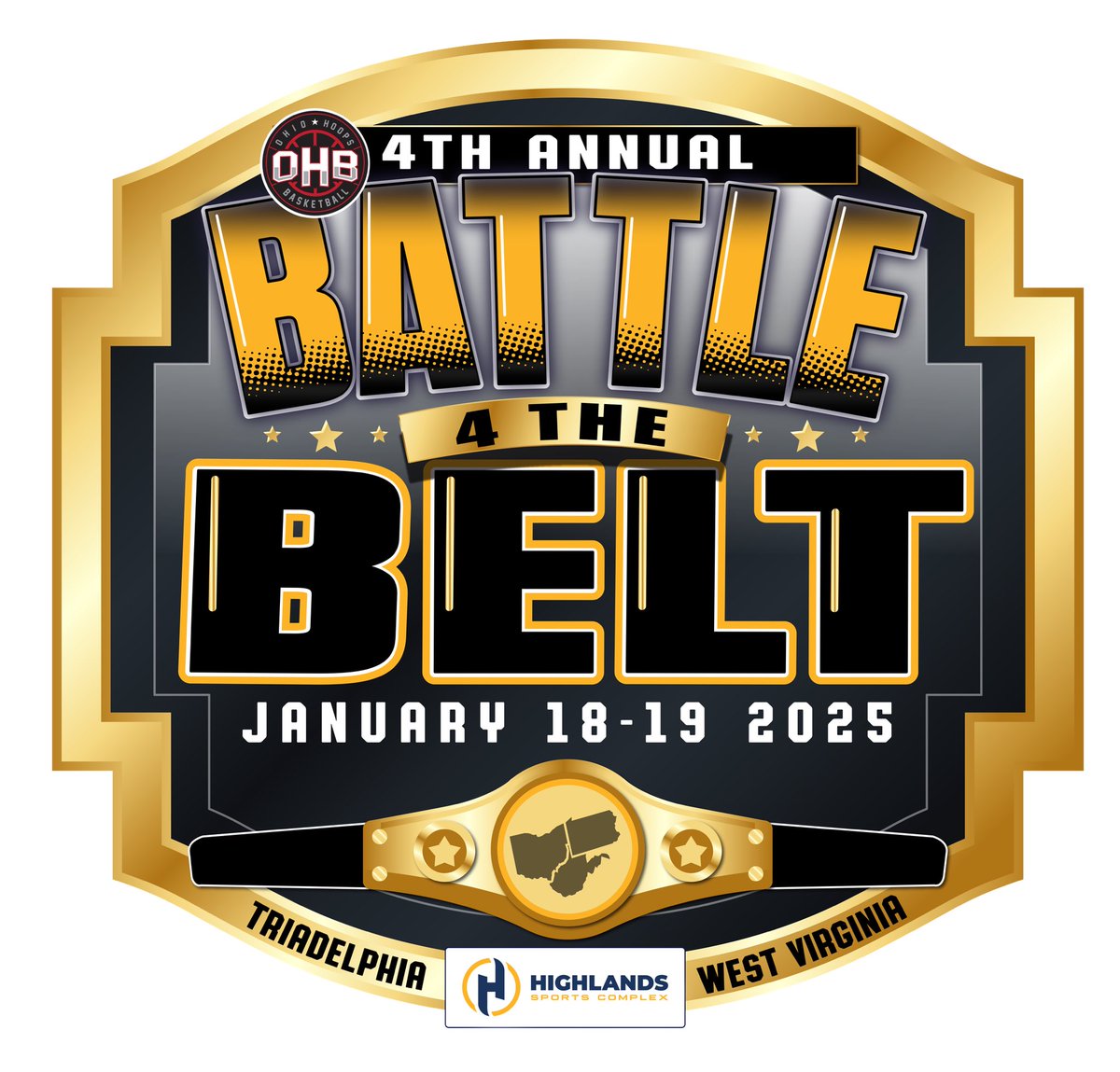 OhioHoopsBball's tweet photo. 2025 4th Annual OHB Battle 4 The Belt is underway at the Highlands Sports Complex! 41 teams playing this weekend! #OHBhoops2025 #WhereThePlayersPlay https://t.co/2mHVNeWbzg