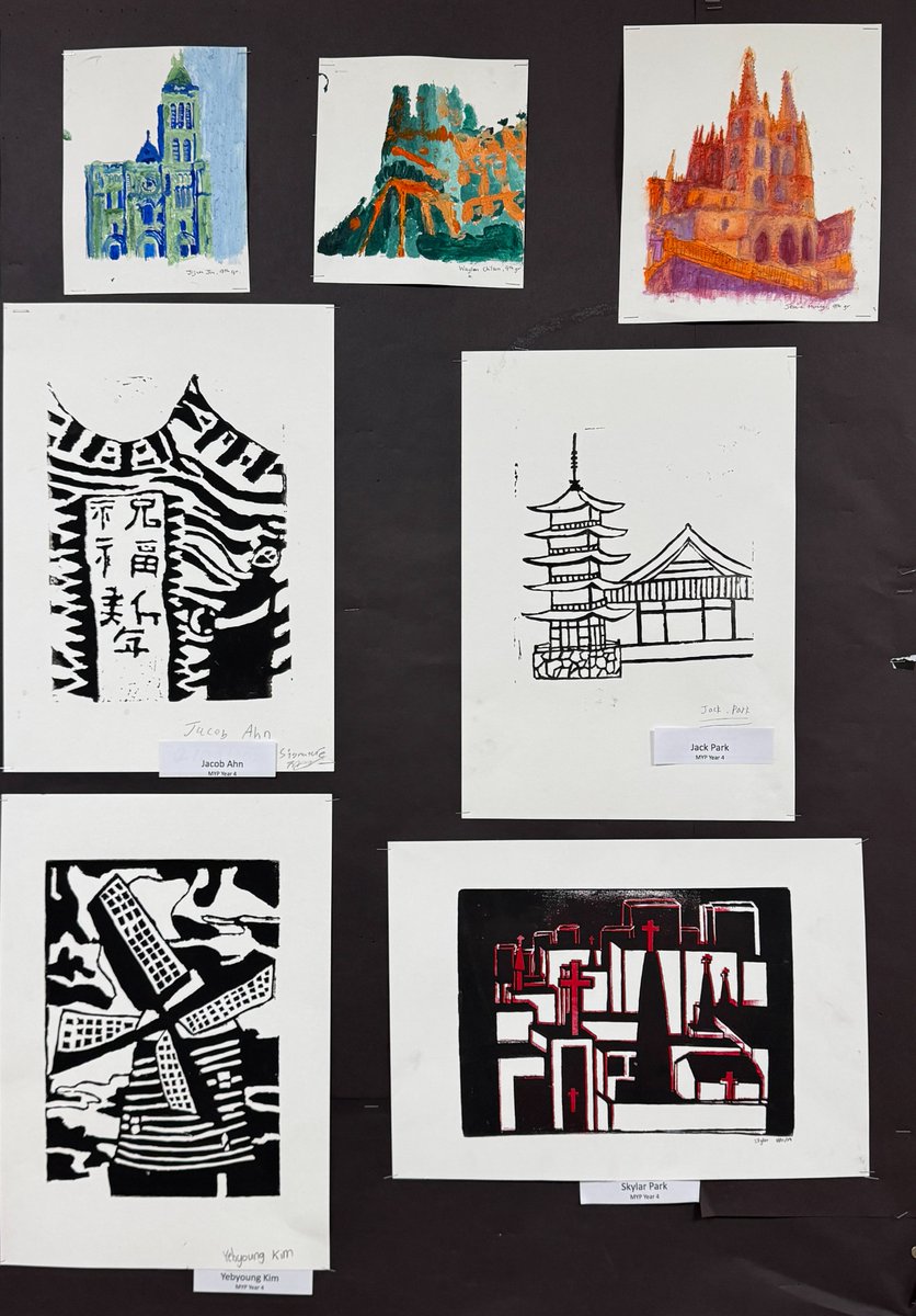 #MYPYear4 Students inquiry into the Aesthetics of Orientation in Time and Place has turned into many beautifully interpreted compositions.