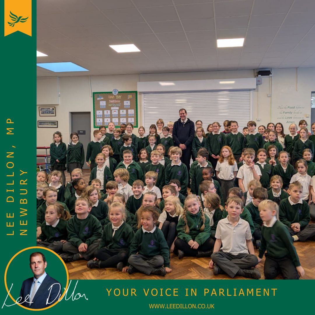 It was a pleasure to visit Kintbury St Mary’s Primary School this week! The School Captains gave me a brilliant tour, and I had the chance to answer some fantastic questions from the pupils during assembly. I look forward to welcoming them to Parliament soon! <a href="/KSMprimarysch/">Kintbury St.Mary's Primary School</a>