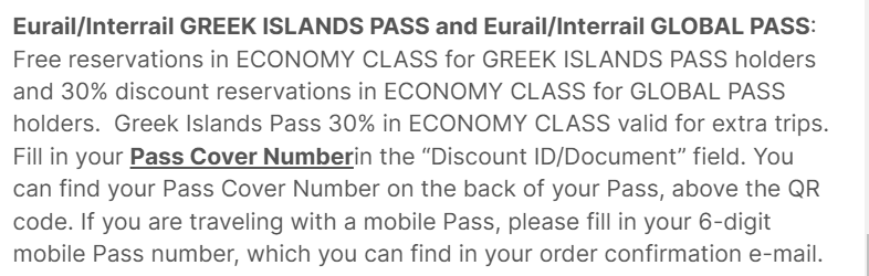ianno87's tweet photo. @seatsixtyone Unless I've done something really wrong somewhere, it *looks like* Interrail Global passes no longer give Free Passage on Superfast ferries between Italy and Greece? It's a 30% discount instead: https://t.co/8iK4KT0bH7