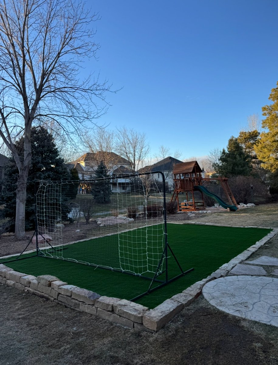 GreensNebraska's tweet photo. Winter gave us a break, and we made it count!❄️

Check out this backyard soccer field we installed during a rare stretch of great weather. ☀️

Ready for year-round play! ⚽ https://t.co/hkgypCEQ5D