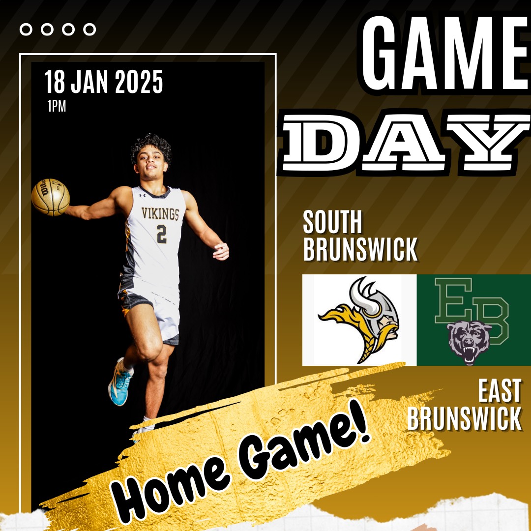 Game Day‼️

The Vikings take on East Brunswick today on their home court! 

🗓 01/18/25
🕐 1:00 pm
🆚️ East Brunswick High School 
📍 South Brunswick High School

#sbvikingsbball <a href="/WeAreSBVikings/">SBHS VIKINGS</a>