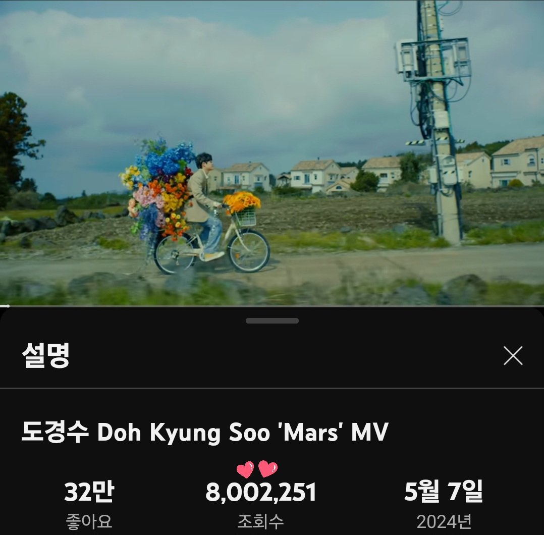 doh_dandan's tweet photo. 도경수 Doh Kyung Soo 'Mars' MV 
800만뷰 달성 🎊🎊👏👏👏👏 

한번 더 보시고❤️ 축하 댓글 가시죠🏃🏻‍♀️✨️
🔗 https://t.co/Bfk4O5mpaY 

#도경수 #DOHKYUNGSOO #KYUNGSOO #디오 #DO(D.O.) #ドギョンス #都敬秀 #도경수_성장 #성장 #Mars #DOHKYUNGSOO_Mars https://t.co/0bHG8oZk0b