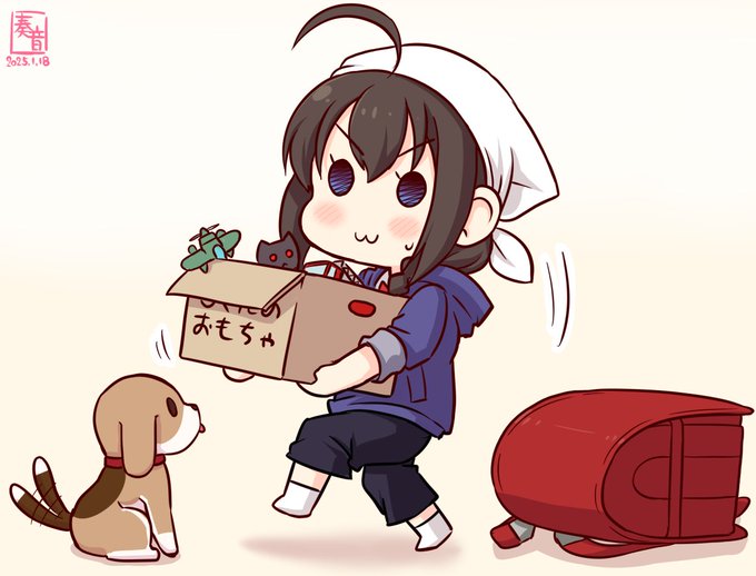 「うんしょ、うんしょ!」「しぐれ、なにしてるの?」「もようがえ!」「そ、そう…」「やっぱりこっちにしようかな…」「がんばってね…」「うん!!」#ママ城とちびしぐ 