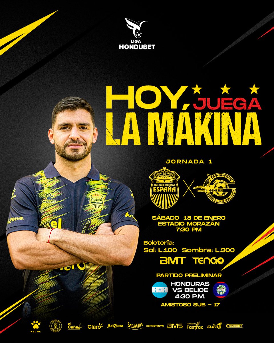 ¡Todos hoy al Morazán para apoyar juntos a la mákina en su jornada 1! ⚽️ También puedes llegar para ver el partido preliminar Honduras 🇭🇳 vs Belice 🇧🇿 a las 4:30 p.m.⚽️