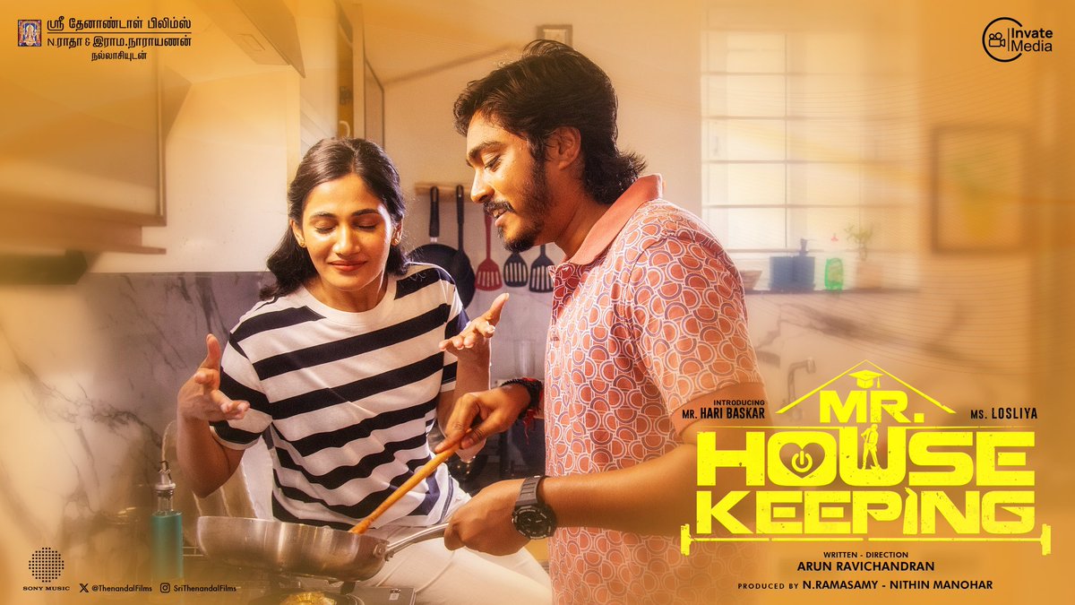 Thenandal Films (@thenandalfilms) on Twitter photo Here’s a sneak peek of Mr. Housekeeping - youtu.be/tEg6qA2fq_g?si…
#Mrhousekeeping #TSL <a href="/invatemedia/">InvateMedia</a> <a href="/iharibaskar/">Hari Baskar</a> #Losliya @arunn_ravichandran <a href="/invatemedia/">InvateMedia</a> @thenandalramasamy <a href="/nithinmanohar/">Nithin Rayudu</a> @hemarukmani @aditiravindranath @sonymusic_south <a href="/mediaboy_offl/">Media Boy</a>
<a href="/APIfilms/">AP International</a> Here’s a sneak peek of Mr. Housekeeping - youtu.be/tEg6qA2fq_g?si…
#Mrhousekeeping #TSL <a href="/invatemedia/">InvateMedia</a> <a href="/iharibaskar/">Hari Baskar</a> #Losliya @arunn_ravichandran <a href="/invatemedia/">InvateMedia</a> @thenandalramasamy <a href="/nithinmanohar/">Nithin Rayudu</a> @hemarukmani @aditiravindranath @sonymusic_south <a href="/mediaboy_offl/">Media Boy</a>
<a href="/APIfilms/">AP International</a>