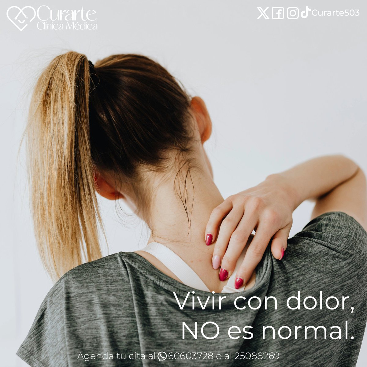 🤕Vivir con dolor NO es normal. No ignores las señales de tu cuerpo.

Busca ayuda, consulta a un especialista y prioriza tu bienestar 💪💙. Agenda tu cita con nuestro especialista en Neurocirugía <a href="/MeMeQC503/">MeMe Quiñonez</a>  Tu salud es lo primero.

#Curarte503 #Neuro503 #SinDolor #SaludPrimero
