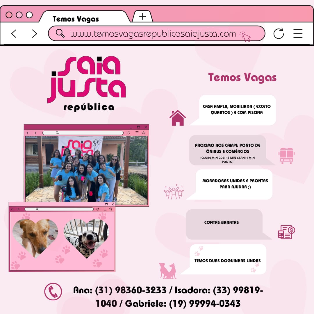 Maju_Perna's tweet photo. Passou na ufsj e está procurando vaga em república feminina em São João Del Rei? Vem pra Saia!!

#ufsj #saojoaodelrei #sjdr #sisu #enem #faculdade #nota #república  #UFSJ https://t.co/SD0vUgdyB2