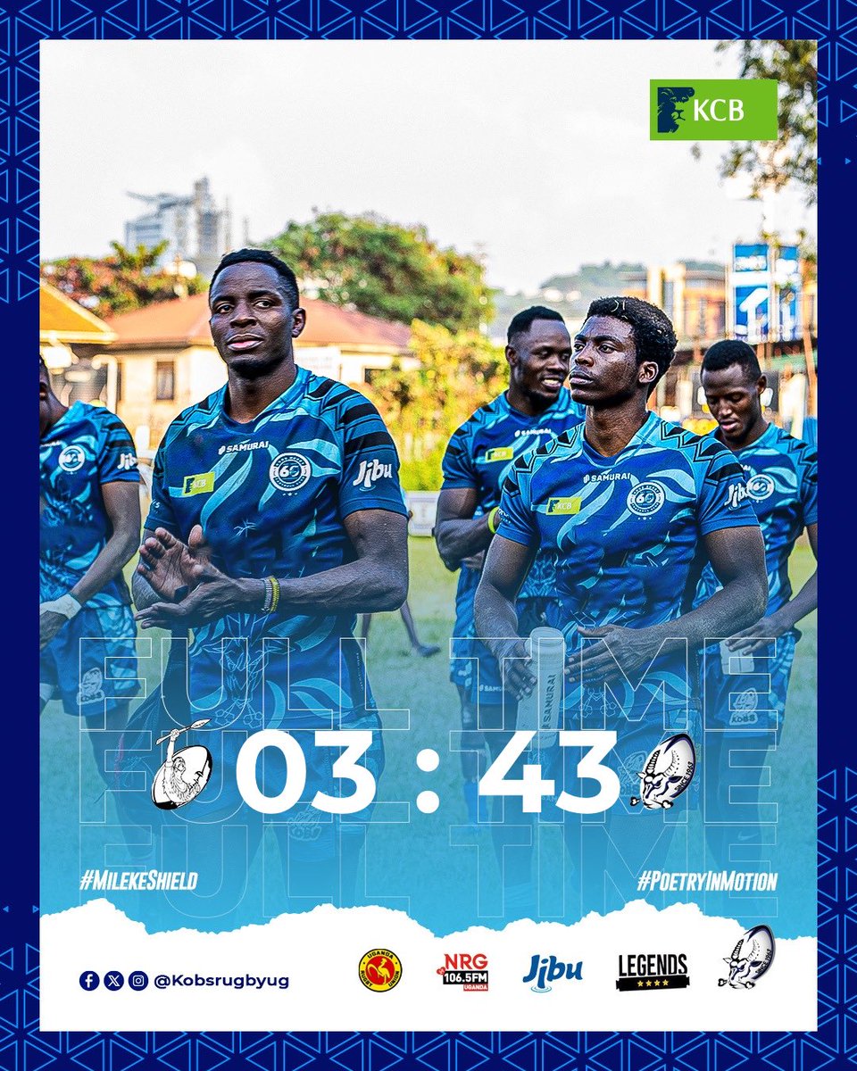 #RugbyPremiershipUG Updates
FULL-TIME

<a href="/Warriorsrugbyug/">Warriors Rugby</a> 03:43 #KCBKOBs 
Well in Lads 👏🏾👏🏾💙

#BlueArmy #PoetryInMotion