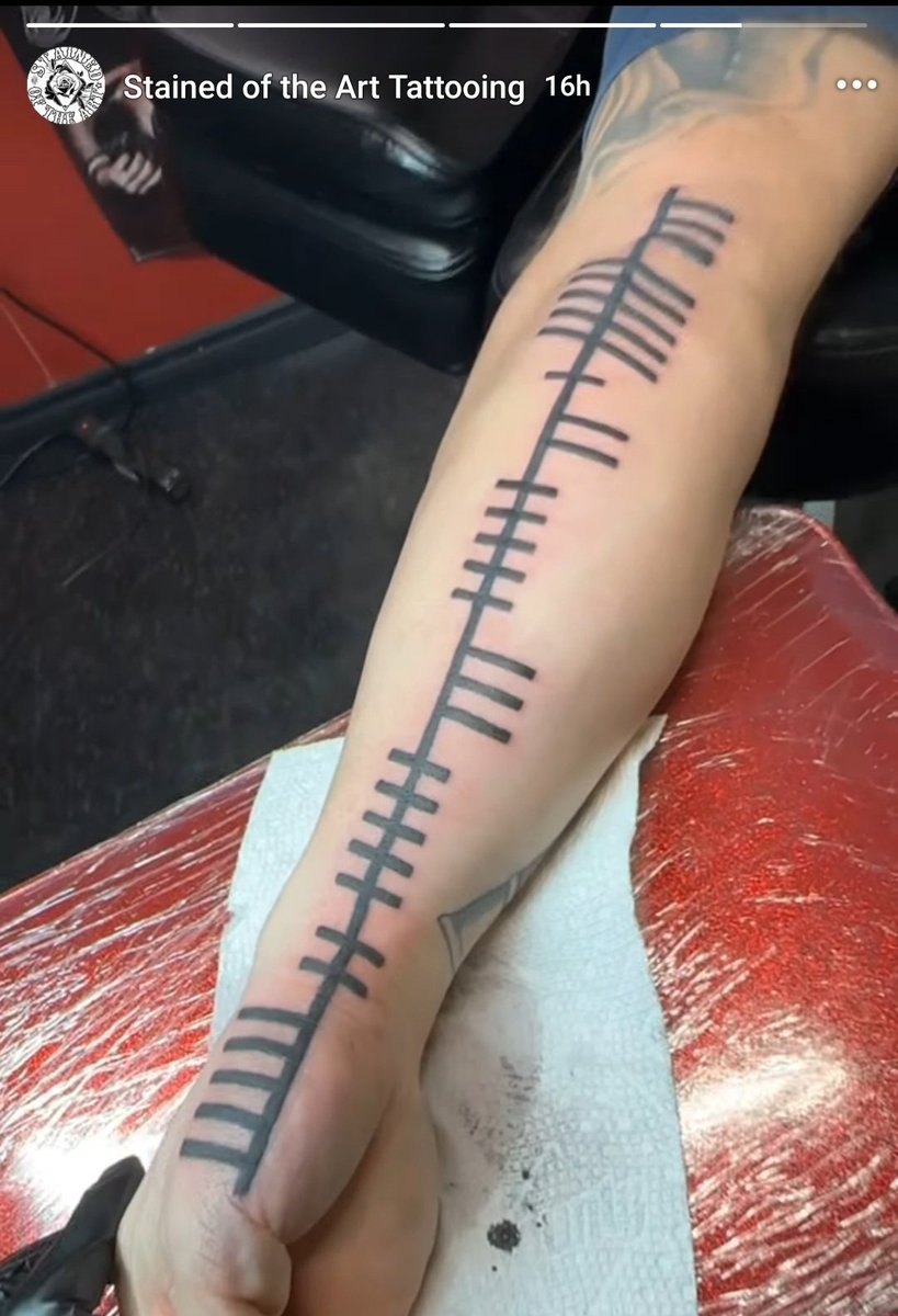 CaleMcLean's tweet photo. Added "Tradition" in celtic ogham script to follow down from the tattoo of my dad to signify following in his footsteps in the fire service. #SleeveProgress #MissTheOldMan https://t.co/2zmLhX7CqW