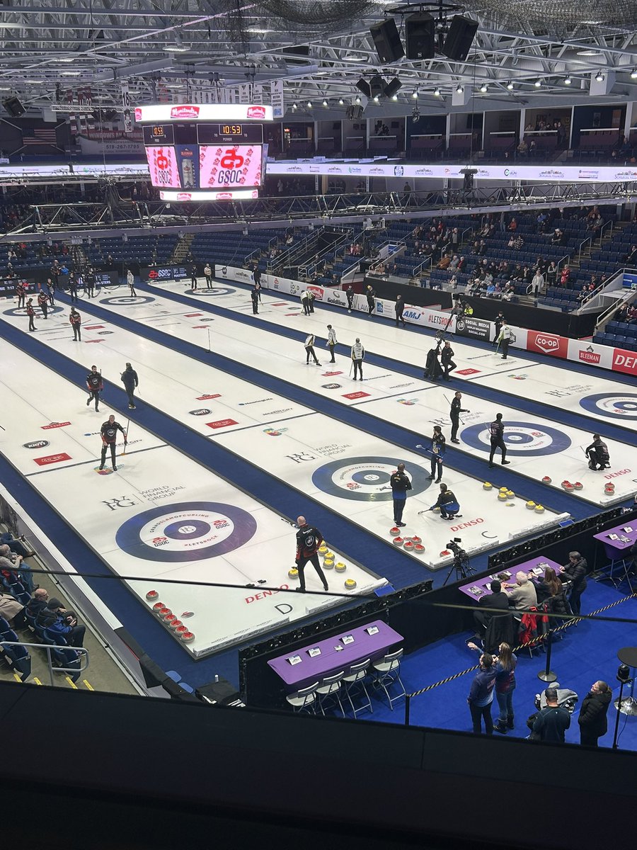 Back to the Sleeman Centre in Guelph for Grand Slam of 🥌. Not the same as Storm hockey 🏒 but I’ll endure.