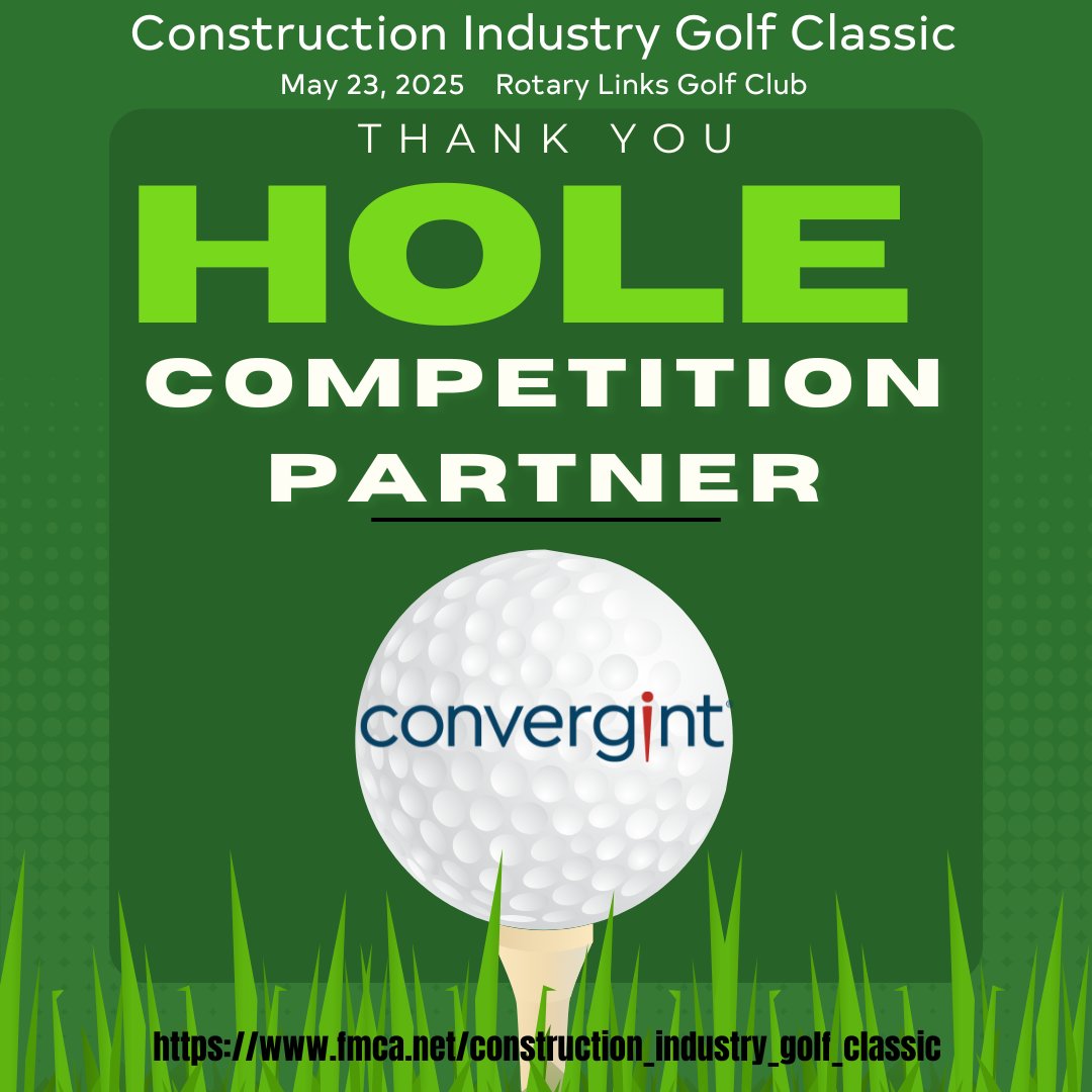 Thank you to Convergint Technologies for their Hole Competition Partnership at the Annual Construction Industry Golf Classic.  "A great opportunity to mix business with pleasure!"
