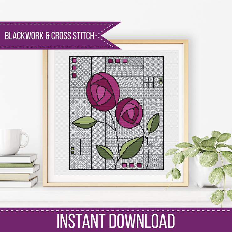 PeppermintPur's tweet photo. Mackintosh Roses by Peppermint Purple 
https://t.co/CZMV713e9t 

Please visit the website for more Blackwork and Cross Stitch Patterns, along with Free Patterns and Stitch-A-Longs ! https://t.co/plAHYxrnvK