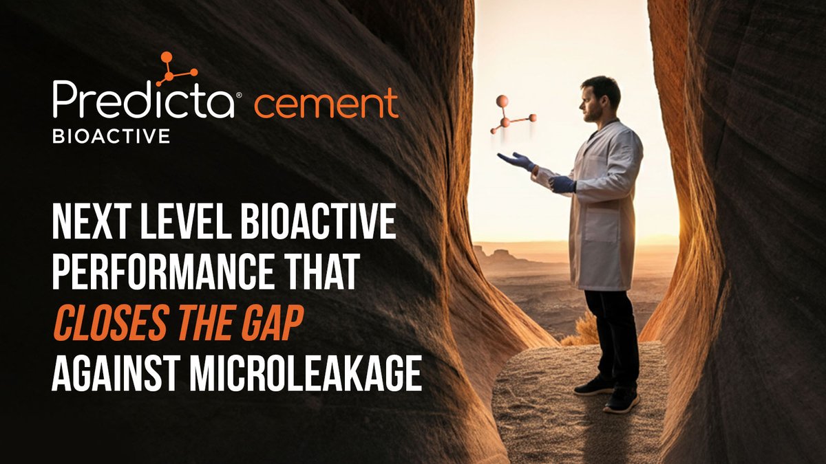 While traditional cements leave microscopic gaps vulnerable to bacteria, Predicta Bioactive Cement actively fills and seals these spaces with hydroxyapatite formation. It's like having a continuous guardian for your crown margins! parkell.com/Predicta-Cement