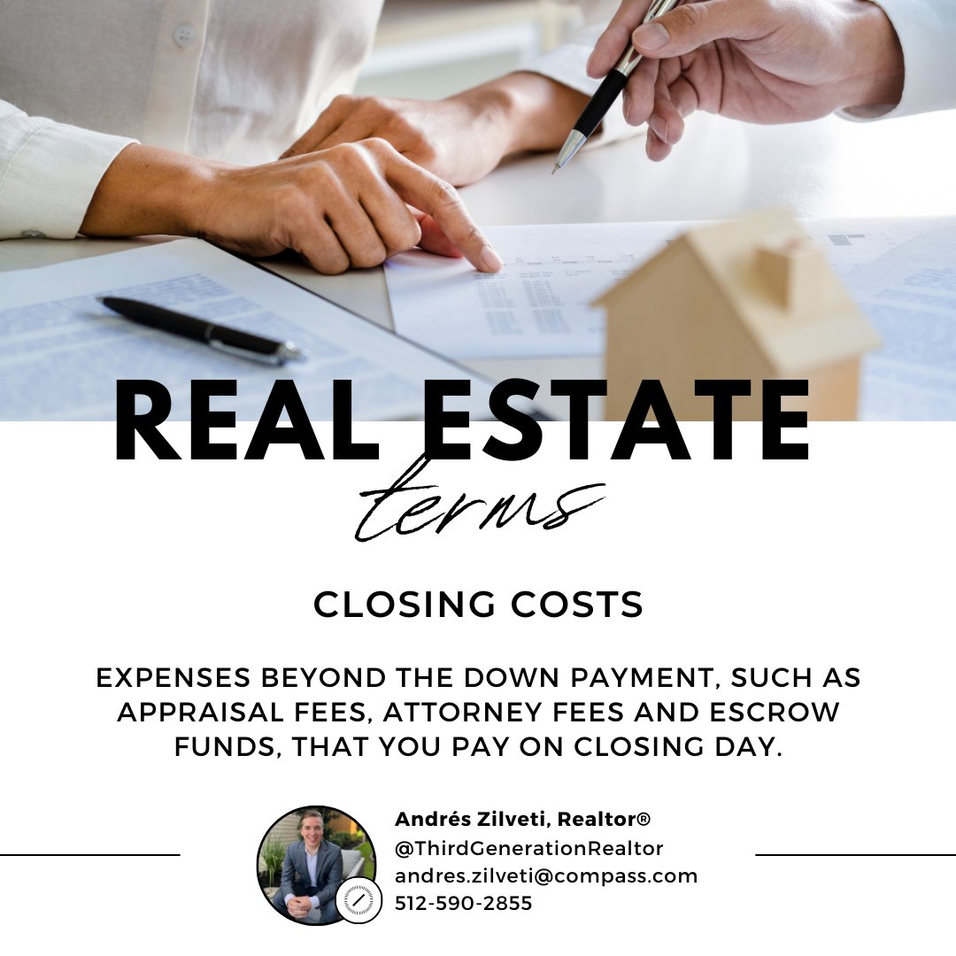 🤔 Real Estate Terms Demystified!

Confused by terms like “escrow” or “closing costs”? Let me break it down!

🏡 Buying a home in Houston doesn’t have to be overwhelming—DM me your questions or text me at 512.590.2855 to book a free buyer consultation!