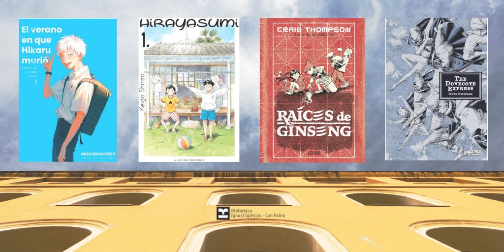 Us afegim tres novetats de manga i un còmic de pes, a veure si escalfem l'ambient!
💥El Verano en que Hikaru murió de Mokumokuren
💥Hirayasumi de Keigo Shinzo
💥Raíces de ginseng de Craig Thompson
💥The Dovecote express d'<a href="/IkukoHatoyama/">鳩山郁子 Ikuko Hatoyama</a>