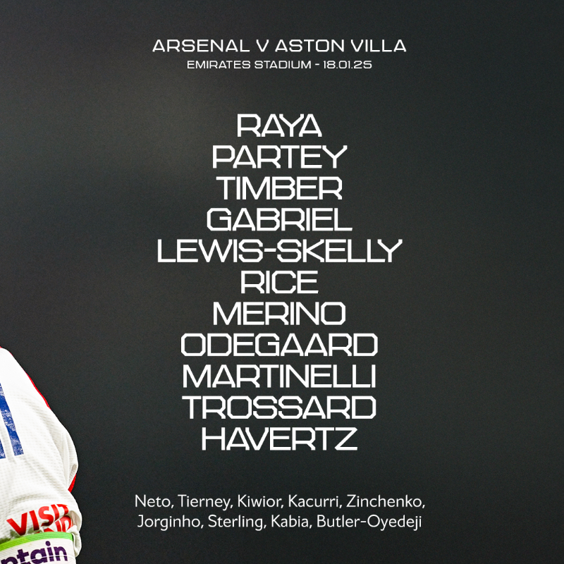 Arsenal's tweet photo. 🔴 𝗧𝗘𝗔𝗠𝙉𝙀𝙒𝙎 ⚪️

🤝 Lewis-Skelly continues at left-back
🔙 Martinelli returns to the fold
💪 Havertz leads the line

Let’s do this, Gooners 👊
