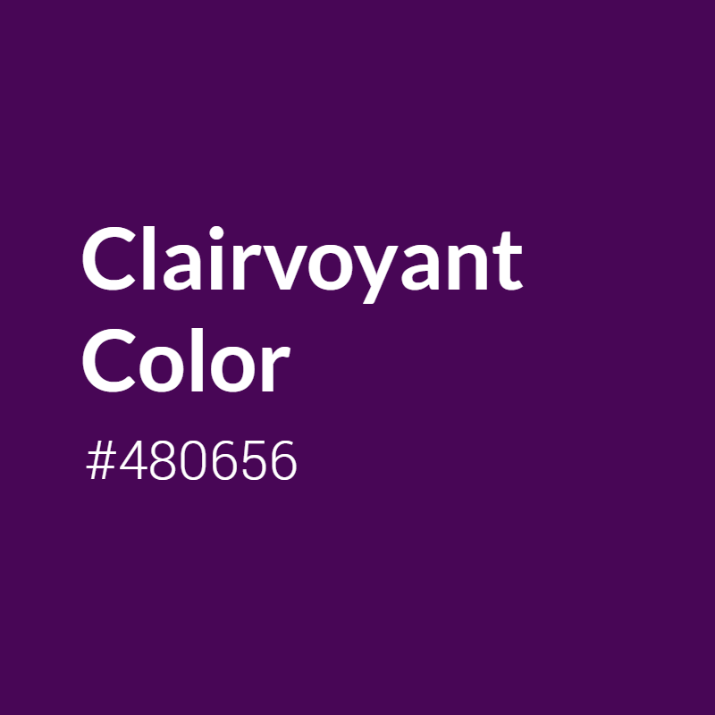 crispedge's tweet image. Clairvoyant color #480656 A Warm Color with Violet hue! 
 Tag your work with #crispedge 
 crispedge.com/color/480656/ 
 #WarmColor #WarmVioletColor #Violet #Violetcolor #Clairvoyant #Clairvoyant #color #colorful #colorlove #colorname #colorinspiration