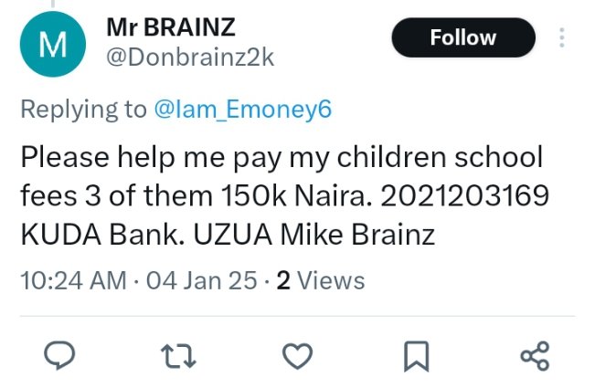 Flanigarnuel's tweet photo. @Donbrainz2k @SaharaReporters Written by a very poor Nigerian. Truly, na the poorest people dey really defend a failed government. https://t.co/hzNmFV2iQQ