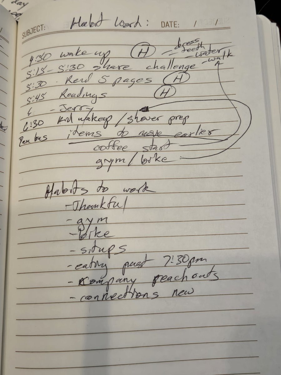 5amMesterScrum's tweet photo. Working my 60 day Challenge to be up at 450am daily and 12 days in i got a chance to play around with other habits to truly work and adjust. Jotting down in writing helps give a visualization to what is or is not possible. Follow along if you like on #5amMesterScrum https://t.co/eDVnJiG4Od