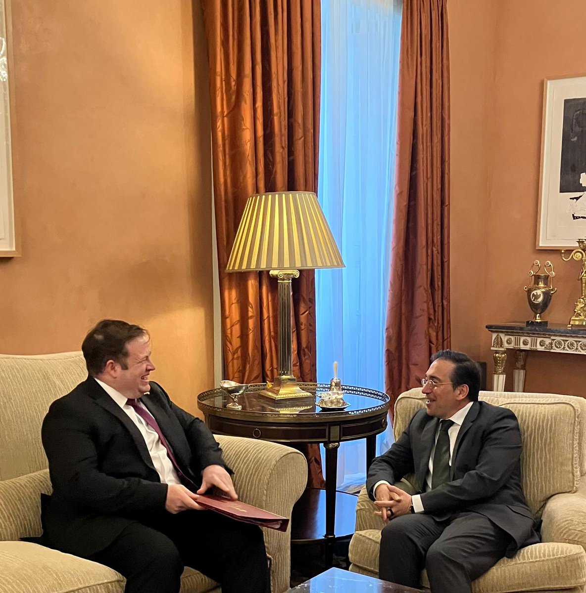 SDoughtyMP's tweet photo. Great meets in #Madrid with friends @jmalbares @FernandoSMEU to discuss how we deepen 🇬🇧🇪🇸🇪🇺 cooperation to deliver growth, jobs &amp; Euro-Atlantic security.

We also spoke about need to work to finalise a UK-EU Treaty on #Gibraltar as soon as possible.

¡Fue un placer como siempre! https://t.co/vkYXPZaquo