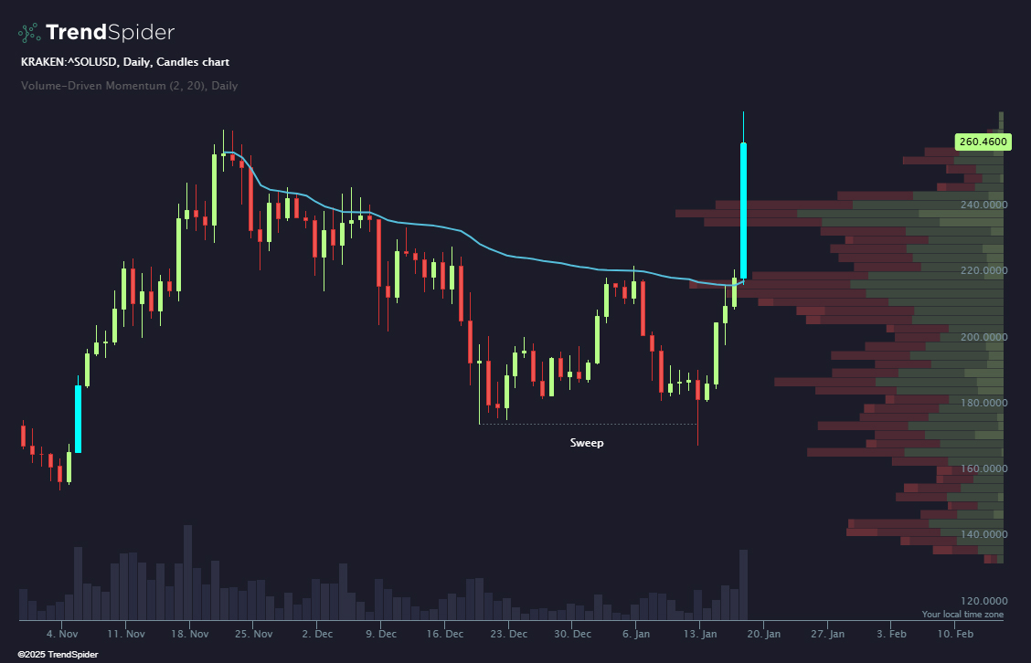 $SOL just made a new all-time high on high volume after President-elect Trump launched a $TRUMP memecoin on Solana...

We live in the craziest timeline ever. 😅