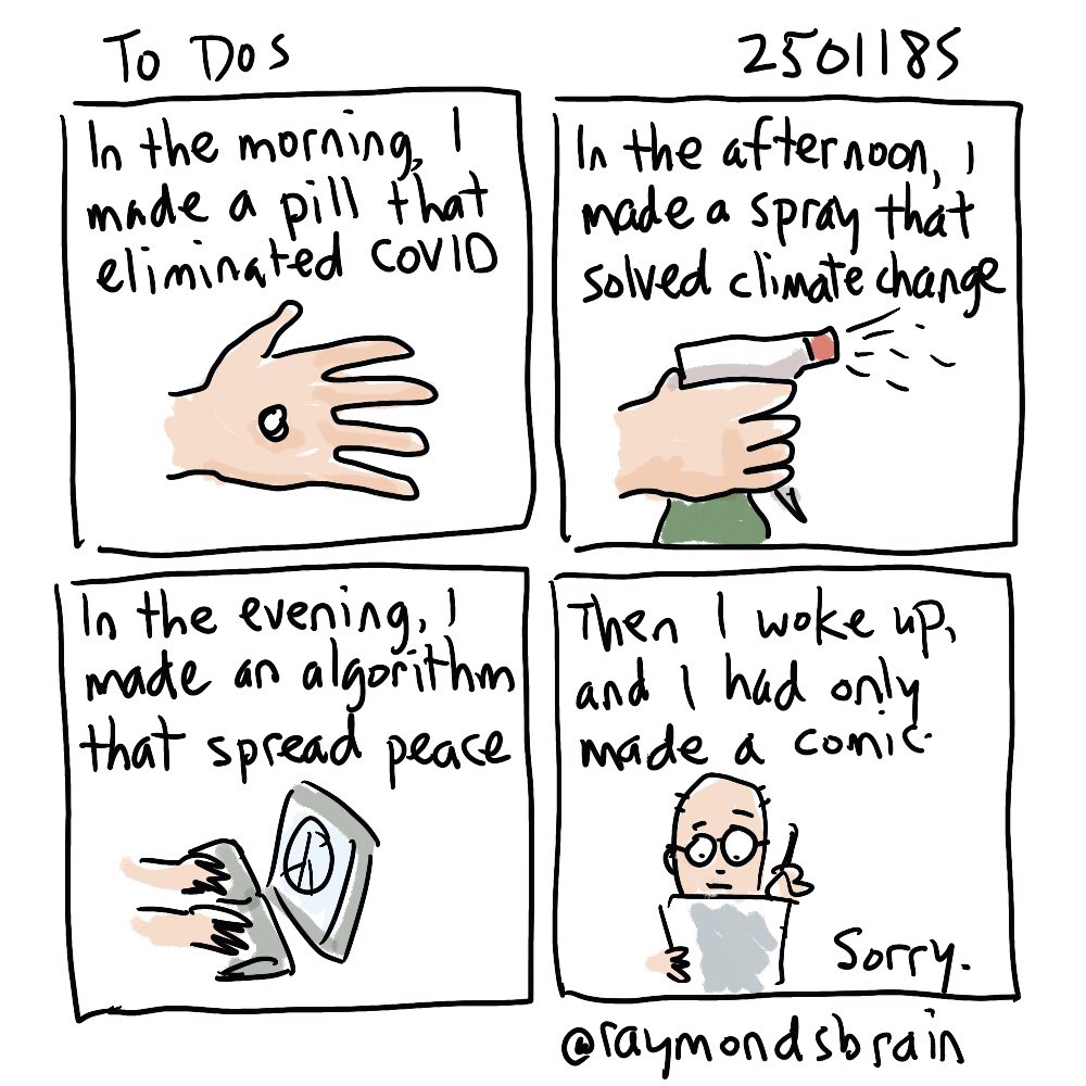raymondsbrain's tweet image. Can’t do everything