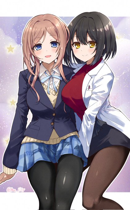 【skeb】鷹富士ちゃんと莉波さんをセットで描かせて頂きました～ありがとうございます! 