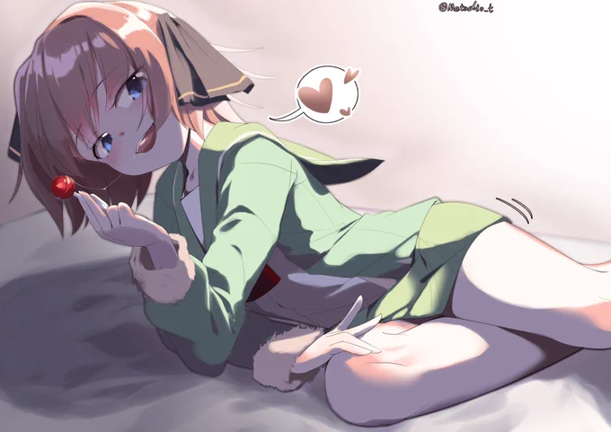 #艦これ版深夜の真剣お絵描き60分一本勝負 #艦これ版真剣お絵描き60分一本勝負_20250118寝そべりながらアメ舐める八丈チャン… 